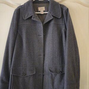 LLBean Wool Blend Peacoat XL